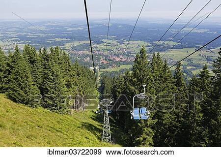 "Hoernlebahn chair lift, Hornle, Ammergauer Alpen, Bad Kohlgrub, Pfaffenwinkel region, Upper Bavaria, Bavaria, Germany, Europe" View Large Photo Image Stock Photo - "Hoernlebahn chair lift, Hornle, Ammergauer Alpen, Bad Kohlgrub, Pfaffenwinkel region, Upper Bavaria, Bavaria, Germany, Europe". Fotosearch