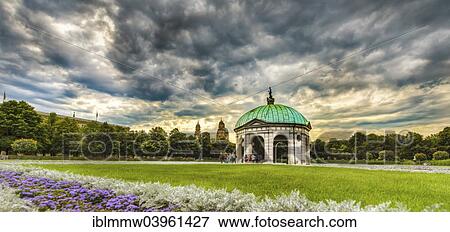 "Hofgarten with the Temple of Diana and the Theatine Church, HDR, Munich, Upper Bavaria, Bavaria, Germany, Europe" View Large Photo Image Stock Photo - "Hofgarten with the Temple of Diana and the Theatine Church, HDR, Munich, Upper Bavaria, Bavaria, Germany, Europe". Fotosearch