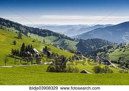 Stock Photo - "Hofsgrund at Mt Schauinsland, Oberried-Breisgau, Black Forest, Baden-Wurttemberg, Germany, Europe". Fotosearch
