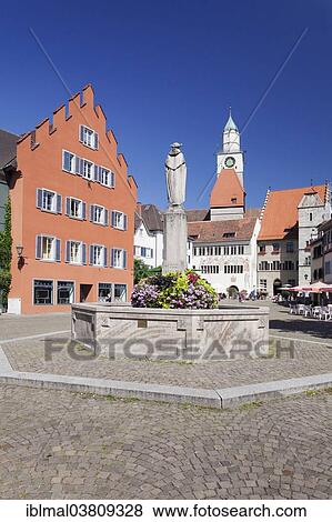 "Hofstatt with city hall and minster, Uberlingen, Baden-Wurttemberg, Germany, Europe" View Large Photo Image Stock Photo - "Hofstatt with city hall and minster, Uberlingen, Baden-Wurttemberg, Germany, Europe". Fotosearch