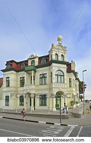 "Hohenzollern Building, 1905, built during the German colonial period, Swakopmund, Erongo Region, Namibia, Africa" View Large Photo Image Stock Photograph - "Hohenzollern Building, 1905, built during the German colonial period, Swakopmund, Erongo Region, Namibia, Africa". Fotosearch