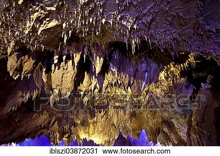 "Hohlenlichter festival, an annual artistic light illumination in the Dechenhohle caves, Iserlohn, Sauerland, North Rhine-Westphalia, Germany, Europe" View Large Photo Image Stock Image - "Hohlenlichter festival, an annual artistic light illumination in the Dechenhohle caves, Iserlohn, Sauerland, North Rhine-Westphalia, Germany, Europe". Fotosearch