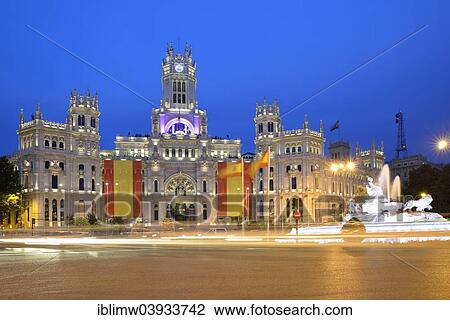 "Holiday flagging of the Cibeles Palace, former General Post Office, Plaza Cibeles, Madrid, Spain, Europe" View Large Photo Image Stock Image - "Holiday flagging of the Cibeles Palace, former General Post Office, Plaza Cibeles, Madrid, Spain, Europe". Fotosearch