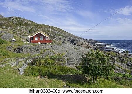 "Holiday house on the coast, Flakstad, Lofoten, Nordland, Norway, Europe" View Large Photo Image Stock Photography - "Holiday house on the coast, Flakstad, Lofoten, Nordland, Norway, Europe". Fotosearch