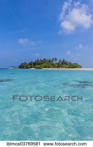 Stock Image - "Holiday island, Emboodhoo Island, South Male Atoll, Maldives, Asia". Fotosearch