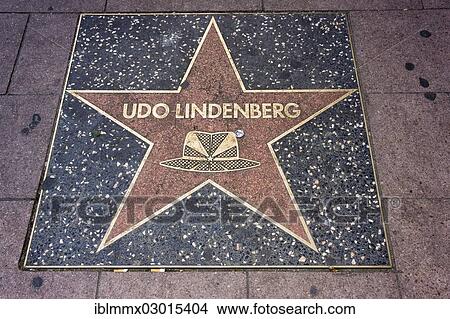 "Hollywood star for Udo Lindenberg on the Reeperbahn, St. Pauli, Hamburg, Hamburg, Germany, Europe" View Large Photo Image Picture - "Hollywood star for Udo Lindenberg on the Reeperbahn, St. Pauli, Hamburg, Hamburg, Germany, Europe". Fotosearch