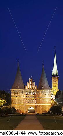 "Holsten Gate, Lubeck, Schleswig-Holstein, Germany, Europe" View Large Photo Image Picture - "Holsten Gate, Lubeck, Schleswig-Holstein, Germany, Europe". Fotosearch