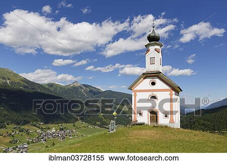 Stock Photography - "Holy Trinity Church, Oberfrohn, Frohn, Lesachtal, Hermagor District, Carinthia, Austria, Europe". Fotosearch