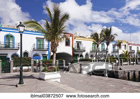 "Homes and waterfront on the harbor, Puerto de Mogan, Gran Canaria, Canary Islands, Spain, Europe" View Large Photo Image Stock Photo - "Homes and waterfront on the harbor, Puerto de Mogan, Gran Canaria, Canary Islands, Spain, Europe". Fotosearch