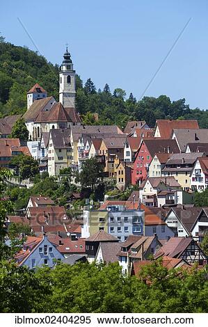 Stock Photography - "Horb am Neckar, Black Forest, Baden-Wuerttemberg, Germany, Europe, PublicGround, Europe". Fotosearch