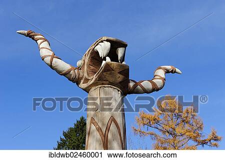 "Horns, ornate wooden pole in the Flake Viking village, lake Walchensee or Lake Walchen, Upper Bavaria, Bavaria, Germany, Europe" View Large Photo Image Stock Image - "Horns, ornate wooden pole in the Flake Viking village, lake Walchensee or Lake Walchen, Upper Bavaria, Bavaria, Germany, Europe". Fotosearch