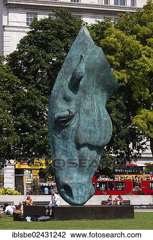 Stock Image - "Horse at Water sculpture, Hyde Park, London, England, United Kingdom, Europe". Fotosearch