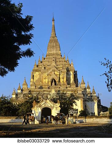 "Horse-drawn carriage in front of Gawdawpalin Temple, field with ruins of Buddhist pagodas, Ebene von Pagan, Bagan, Mandalay Division, Myanmar, Burma, Asia" View Large Photo Image Stock Photo - "Horse-drawn carriage in front of Gawdawpalin Temple, field with ruins of Buddhist pagodas, Ebene von Pagan, Bagan, Mandalay Division, Myanmar, Burma, Asia". Fotosearch