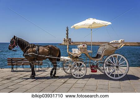 "Horse-drawn carriage, Venetian Harbour, Chania, Crete, Greece, Europe" View Large Photo Image Stock Image - "Horse-drawn carriage, Venetian Harbour, Chania, Crete, Greece, Europe". Fotosearch