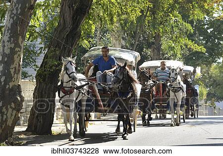"Horse-drawn carriages, Buyukada, Prince Islands, Istanbul, Asian side, Istanbul Province, Turkey, Asia" View Large Photo Image Stock Photo - "Horse-drawn carriages, Buyukada, Prince Islands, Istanbul, Asian side, Istanbul Province, Turkey, Asia". Fotosearch