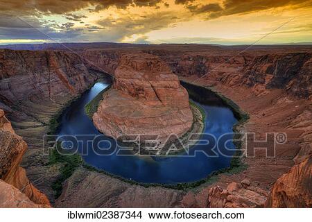 "Horseshoe Bend or King Bend, a meander bend of the Colorado River, Page, Glen Canyon National Recreation Area, Arizona, Southwest, United States of America, USA" View Large Photo Image Picture - "Horseshoe Bend or King Bend, a meander bend of the Colorado River, Page, Glen Canyon National Recreation Area, Arizona, Southwest, United States of America, USA". Fotosearch