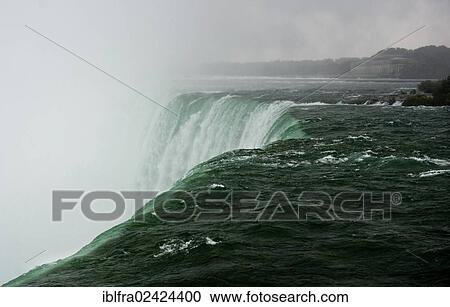 Stock Image - Horseshoe Falls, Niagara Falls, Ontario, Canada, North America. Fotosearch