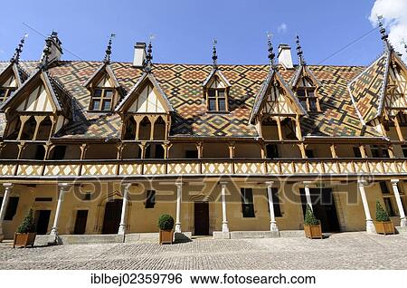 "Hospice de Beaune, Hotel Dieu, Beaune, Burgundy, Cote d'Or, France, Europe" View Large Photo Image Stock Photograph - "Hospice de Beaune, Hotel Dieu, Beaune, Burgundy, Cote d'Or, France, Europe". Fotosearch