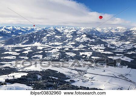 "Hot air balloon flight over the Tyrolean Unterland, Kossen, Tyrol, Austria, Europe" View Large Photo Image Stock Image - "Hot air balloon flight over the Tyrolean Unterland, Kossen, Tyrol, Austria, Europe". Fotosearch