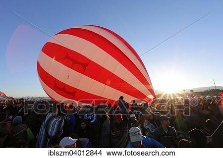 "Hot air balloon launch for the morning patrol at sunrise, Albuquerque Balloon Fiesta, New Mexico, United States, North America" View Large Photo Image Picture - "Hot air balloon launch for the morning patrol at sunrise, Albuquerque Balloon Fiesta, New Mexico, United States, North America". Fotosearch