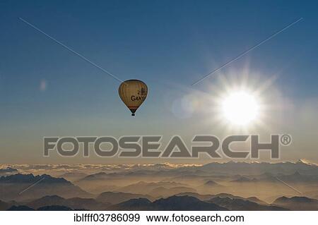 "Hot air balloon over the Tegernsee, Bavaria, Germany, Europe" View Large Photo Image Stock Photo - "Hot air balloon over the Tegernsee, Bavaria, Germany, Europe". Fotosearch
