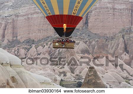 "Hot air balloon, tufa formations, Goreme National Park, Cappadocia, Central Anatolia Region, Anatolia, Turkey, Asia" View Large Photo Image Picture - "Hot air balloon, tufa formations, Goreme National Park, Cappadocia, Central Anatolia Region, Anatolia, Turkey, Asia". Fotosearch