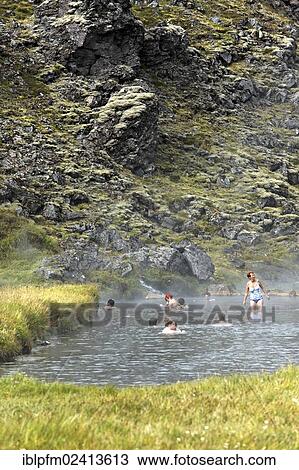 Hot spring or natural pool, Landmannalaugar, Iceland, Europe View Large Photo Image Stock Image - Hot spring or natural pool, Landmannalaugar, Iceland, Europe. Fotosearch