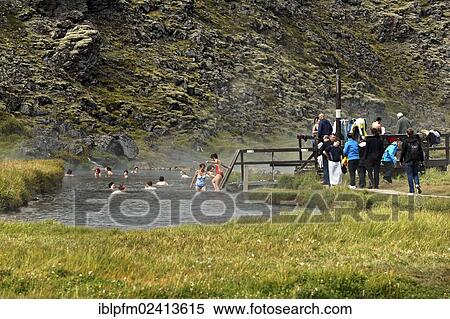 Hot spring or natural pool, Landmannalaugar, Iceland, Europe View Large Photo Image Stock Photography - Hot spring or natural pool, Landmannalaugar, Iceland, Europe. Fotosearch