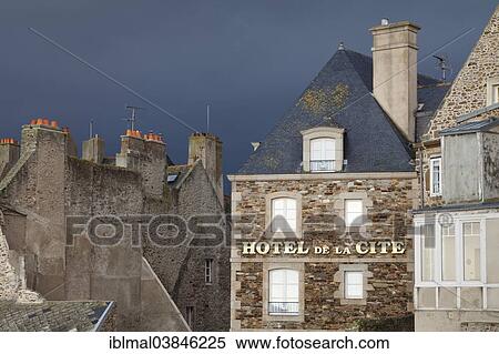 "Hotel de la Cite, thunderstorm clouds, Saint-Malo, Brittany, France, Europe" View Large Photo Image Stock Photography - "Hotel de la Cite, thunderstorm clouds, Saint-Malo, Brittany, France, Europe". Fotosearch