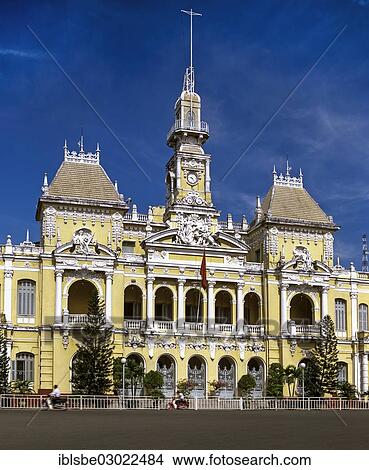 Picture - "Hotel de Ville or town hall, Saigon, Ho-Chi-Minh-Stadt, Sudvietnam, Vietnam, Asia". Fotosearch