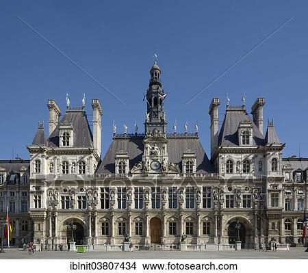 "Hotel de Ville, Town Hall of Paris, Paris, Ile-de-France, France, Europe" View Large Photo Image Picture - "Hotel de Ville, Town Hall of Paris, Paris, Ile-de-France, France, Europe". Fotosearch