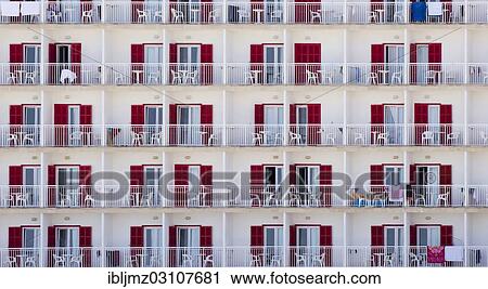 "Hotel facade, Platja Es Trenc, Colonia de Sant Jordi, Mallorca, Majorca, Balearic Islands, Spain, Europe" View Large Photo Image Stock Image - "Hotel facade, Platja Es Trenc, Colonia de Sant Jordi, Mallorca, Majorca, Balearic Islands, Spain, Europe". Fotosearch
