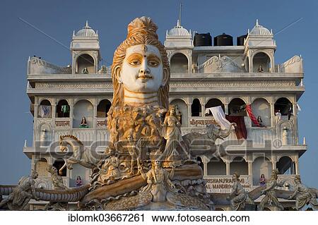 "Hotel for pilgrims with a huge sculpture of Shiva, Rameswaram, Pamban Island, Tamil Nadu, India, Asia" View Large Photo Image Stock Image - "Hotel for pilgrims with a huge sculpture of Shiva, Rameswaram, Pamban Island, Tamil Nadu, India, Asia". Fotosearch