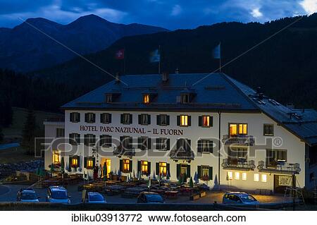 "Hotel Il Fuorn at the Ofen Pass Road, Swiss National Park, Graubunden, Switzerland, Europe" View Large Photo Image Stock Image - "Hotel Il Fuorn at the Ofen Pass Road, Swiss National Park, Graubunden, Switzerland, Europe". Fotosearch