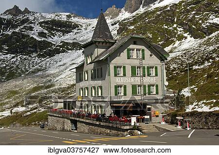 "Hotel Klausenpasshoehe on the Klausstrasse road, Canton of Uri, Switzerland, Europe" View Large Photo Image Stock Photo - "Hotel Klausenpasshoehe on the Klausstrasse road, Canton of Uri, Switzerland, Europe". Fotosearch