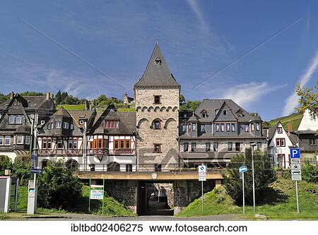 "Hotel Kranenturm, Langstrasse, Bacharach, Rhineland-Palatinate, Germany, Europe" View Large Photo Image Stock Photography - "Hotel Kranenturm, Langstrasse, Bacharach, Rhineland-Palatinate, Germany, Europe". Fotosearch