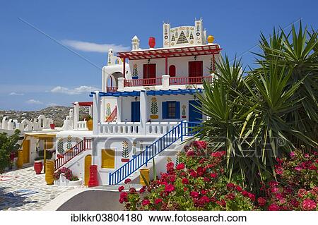 "Hotel near Ano Mera, Mykonos, Cyclades, Greece, Europe" View Large Photo Image Stock Image - "Hotel near Ano Mera, Mykonos, Cyclades, Greece, Europe". Fotosearch