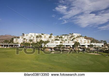 "Hotel Playitas Grand Resort Cala del Sol with golf course, Las Playitas, Fuerteventura, Canary Islands, Spain, Europe" View Large Photo Image Stock Image - "Hotel Playitas Grand Resort Cala del Sol with golf course, Las Playitas, Fuerteventura, Canary Islands, Spain, Europe". Fotosearch