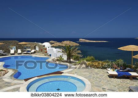 "Hotel pool, Hotel Thea, Agios Sostis, Mykonos, Cyclades, Greece, Europe" View Large Photo Image Picture - "Hotel pool, Hotel Thea, Agios Sostis, Mykonos, Cyclades, Greece, Europe". Fotosearch