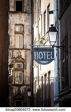 "Hotel sign, Vieux Lyon, Lyon, Rhone-Alpes, France, Europe" View Large Photo Image Stock Image - "Hotel sign, Vieux Lyon, Lyon, Rhone-Alpes, France, Europe". Fotosearch