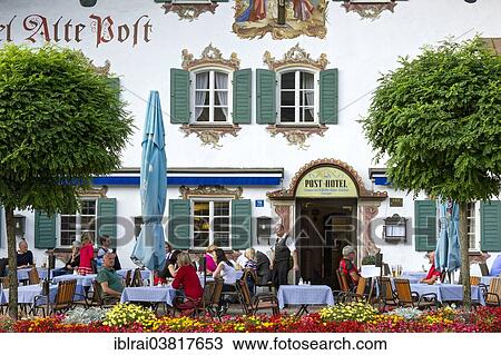 "Hotel und Gasthof Alte Post with Luftlmalerei, Oberammergau, Upper Bavaria, Bavaria, Germany, Europe" View Large Photo Image Stock Image - "Hotel und Gasthof Alte Post with Luftlmalerei, Oberammergau, Upper Bavaria, Bavaria, Germany, Europe". Fotosearch