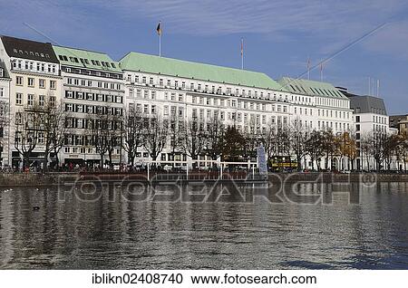 "Hotel Vier Jahreszeiten beside the Alster Lake, Hamburg, Germany, Europe" View Large Photo Image Stock Image - "Hotel Vier Jahreszeiten beside the Alster Lake, Hamburg, Germany, Europe". Fotosearch