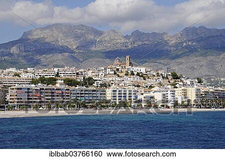 "Hotels at the beach, church of La Mare de Deu del Consol or Nuestra Senora del Consuelo at back, Altea, Costa Blanca, Alicante province, Spain, Europe" View Large Photo Image Stock Image - "Hotels at the beach, church of La Mare de Deu del Consol or Nuestra Senora del Consuelo at back, Altea, Costa Blanca, Alicante province, Spain, Europe". Fotosearch