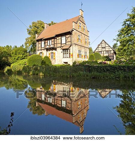 "House Bisping, moated castle, Drensteinfurt, Munsterland, North Rhine-Westphalia, Germany, Europe" View Large Photo Image Picture - "House Bisping, moated castle, Drensteinfurt, Munsterland, North Rhine-Westphalia, Germany, Europe". Fotosearch