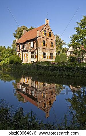 "House Bisping, moated castle, Drensteinfurt, Munsterland, North Rhine-Westphalia, Germany, Europe" View Large Photo Image Stock Photograph - "House Bisping, moated castle, Drensteinfurt, Munsterland, North Rhine-Westphalia, Germany, Europe". Fotosearch