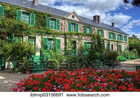 "House, Claude Monet Garden, Giverny, Departement Eure, Haute-Normandie, France, Europe" View Large Photo Image Stock Image - "House, Claude Monet Garden, Giverny, Departement Eure, Haute-Normandie, France, Europe". Fotosearch