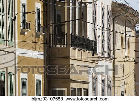 "House facades, Felantix, Mallorca, Majorca, Balearic Islands, Spain, Europe" View Large Photo Image Stock Photo - "House facades, Felantix, Mallorca, Majorca, Balearic Islands, Spain, Europe". Fotosearch