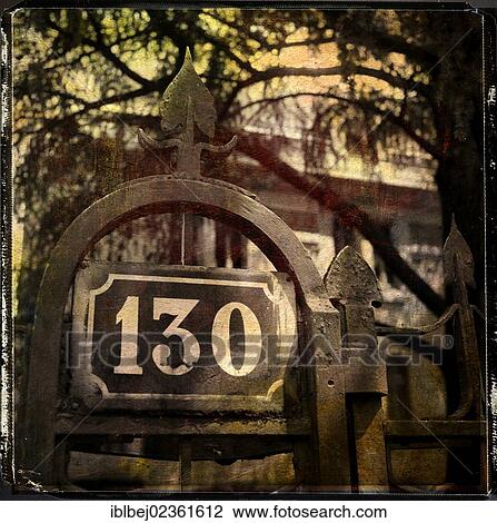 Stock Image - House number 130. Fotosearch