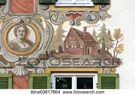 "House of Marie Matt Field, Luftlmalerei with scene from the fairy tale """"Hansel and Gretel"""", Oberammergau, Upper Bavaria, Bavaria, Germany, Europe" View Large Photo Image Picture - "House of Marie Matt Field, Luftlmalerei with scene from the fairy tale """"Hansel and Gretel"""", Oberammergau, Upper Bavaria, Bavaria, Germany, Europe". Fotosearch