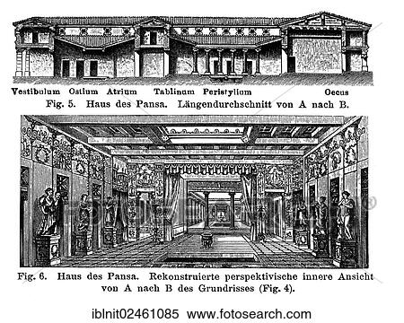 "House of Pansa, illustration, Meyers Konversations-Lexikon encyclopedia, 1897" View Large Photo Image Stock Photography - "House of Pansa, illustration, Meyers Konversations-Lexikon encyclopedia, 1897". Fotosearch